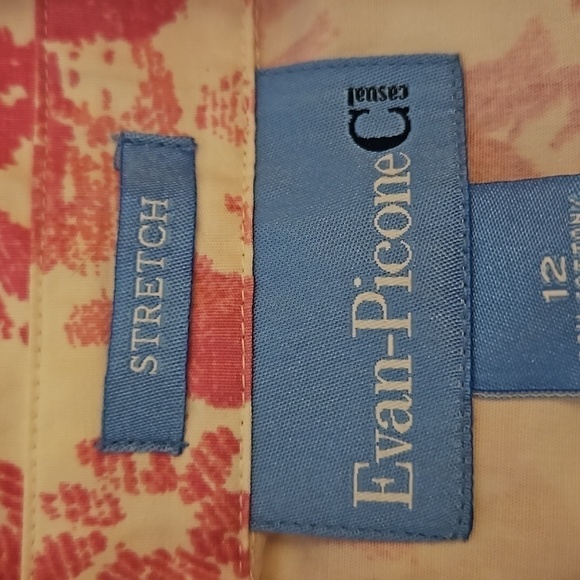 EVAN PICONE Pink Floral Sleeveless Button Down Shirt - Picture 5 of 6